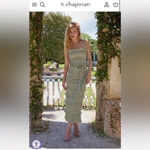 V. Chapman Lily Dress - Sage - Sz 6